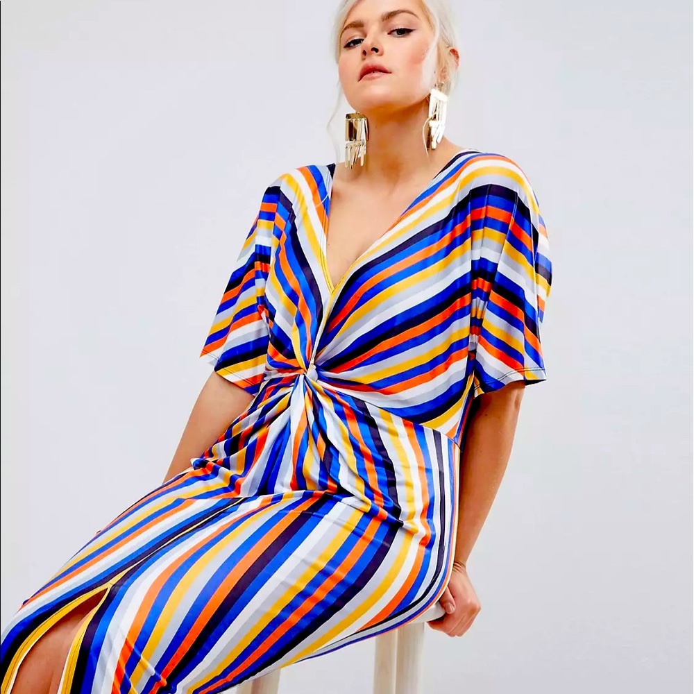 ASOS Curve Collection Rainbow dress